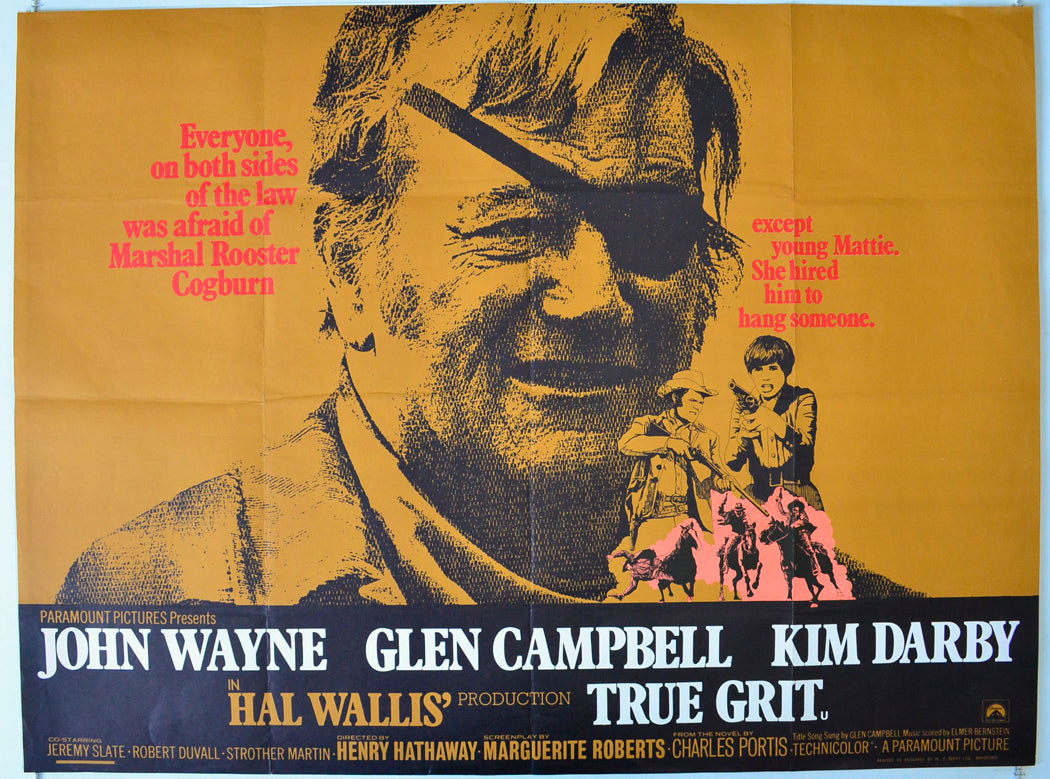 True Grit Original British Quad Poster - Movie Poster