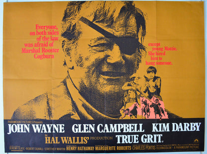 True Grit Original British Quad Poster - Movie Poster