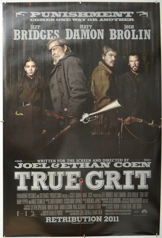 True Grit - Original One Sheet Poster - Film Poster - Movie Poster 