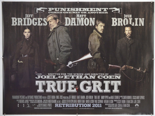 True Grit - Original Quad Poster - Film Poster - Movie Poster
