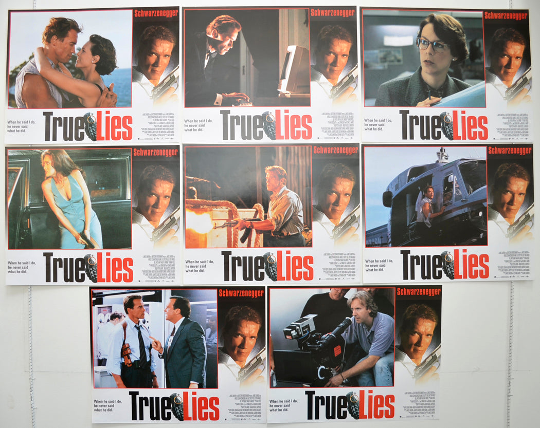 True Lies  Set of 8 Original Cinema Lobby Cards 