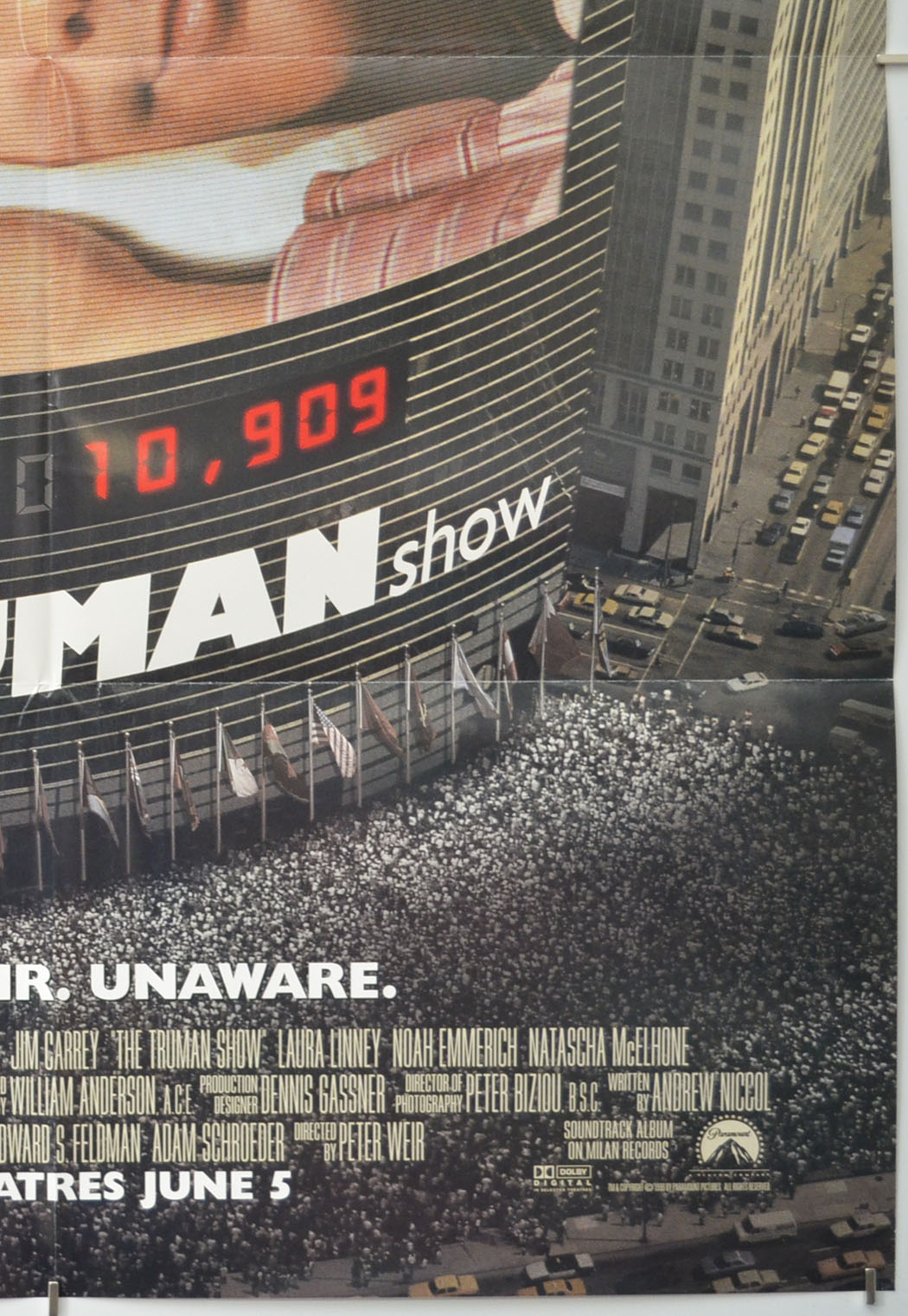 “The Truman Show” Original One Sheet Poster Film Poster Movie Poster