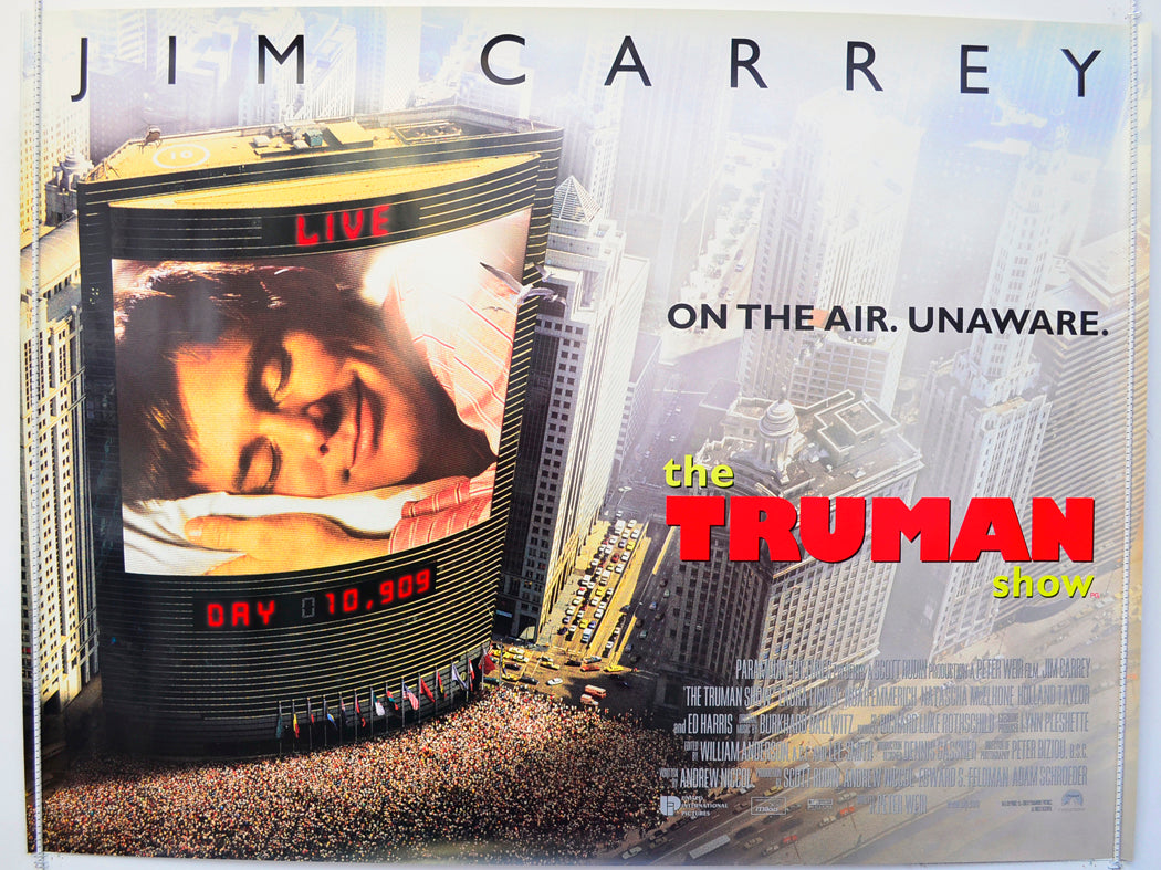 The Truman Show  Original British Quad Poster - Film Poster - Movie Poster 