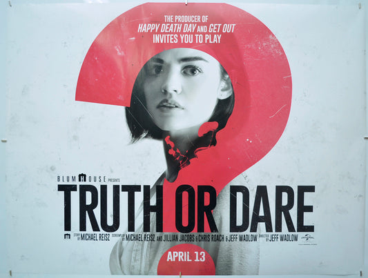 Truth Or Dare  - Original Quad Poster - Film Poster - Movie Poster