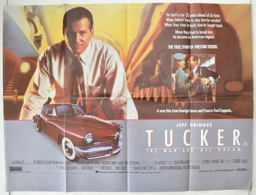 Tucker : The Man And His Dream Original Quad Poster - Film Poster - Movie Poster  