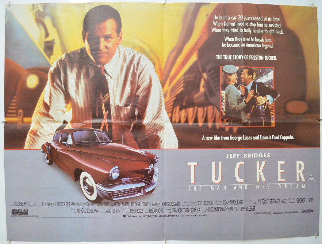 Tucker : The Man And His Dream Original Quad Poster - Film Poster - Movie Poster