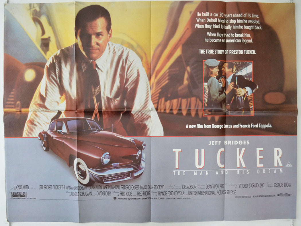 Tucker : The Man And His Dream Original Quad Poster - Film Poster - Movie Poster  