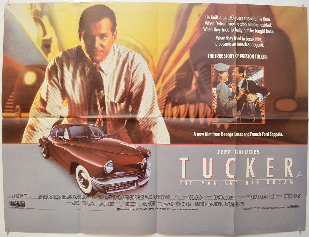 Tucker : The Man And His Dream Original Quad Poster - Film Poster - Movie Poster