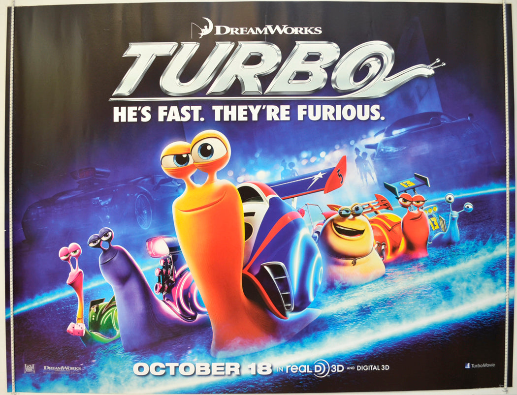 Turbo  Original British Quad Poster - Film Poster - Movie Poster 