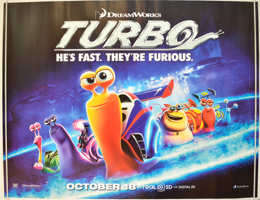 Turbo  Original British Quad Poster - Film Poster - Movie Poster 