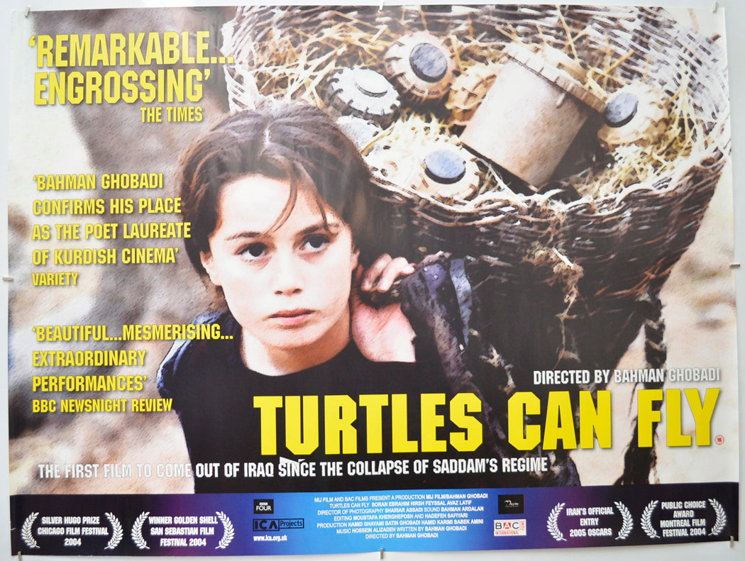 Turtles Can Fly (a.k.a. Lakposhtha parvaz mikonand)  Original Quad Poster - Film Poster - Movie Poster  