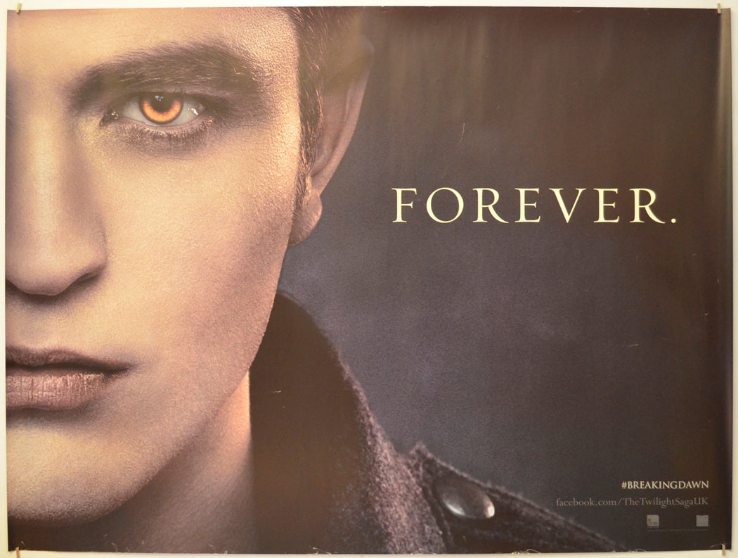 The Twilight Saga: Breaking Dawn - Part 2 (Edward/ Robert Pattinson Teaser) Original Quad Poster - Film Poster - Movie Poster