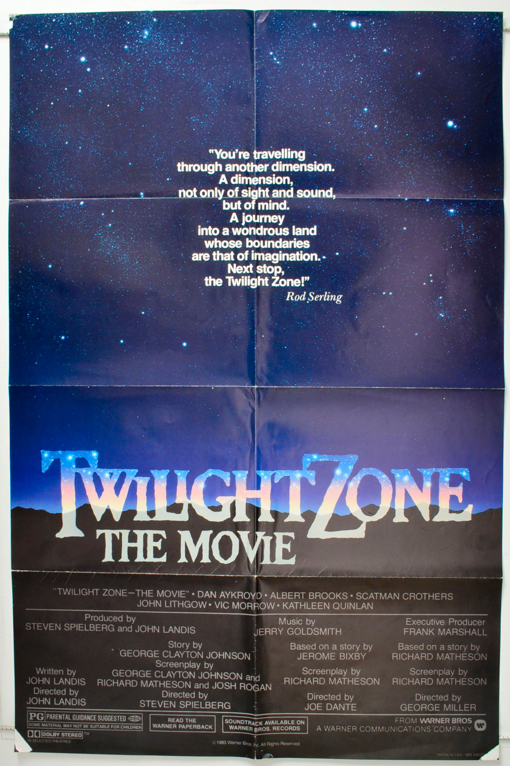 “Twilight Zone : The Movie” Original One Sheet Poster - Movie Poster ...
