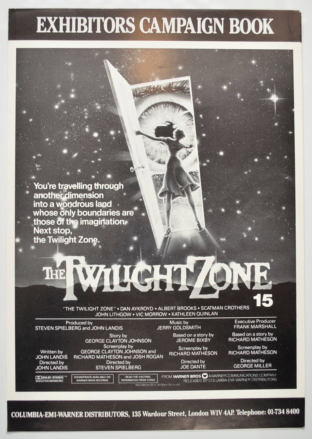 The Twilight Zone : The Movie Original 6 Page Cinema Exhibitors Campaign Pressbook (UK)