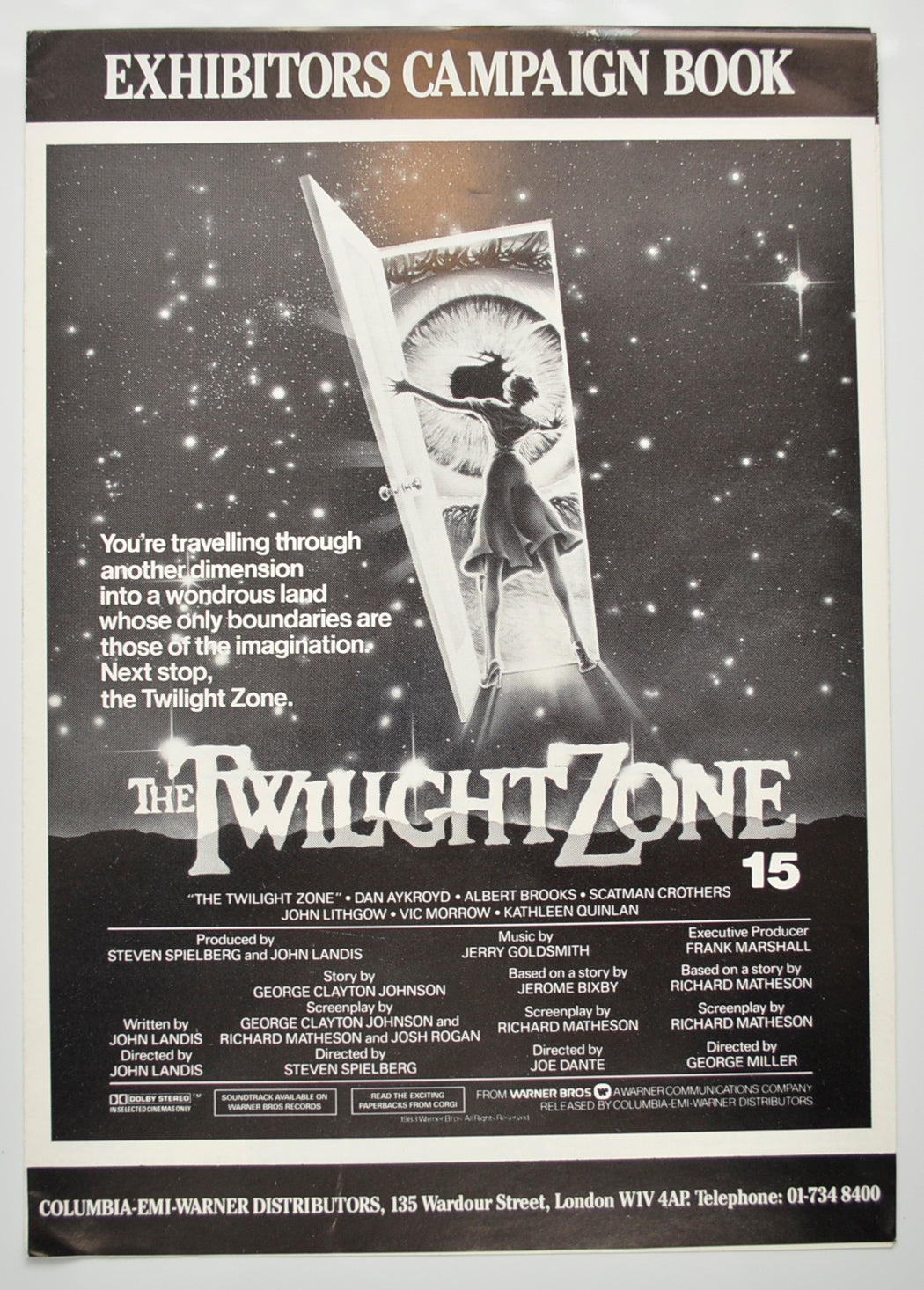 The Twilight Zone : The Movie Original 6 Page Cinema Exhibitors Campaign Pressbook (UK)