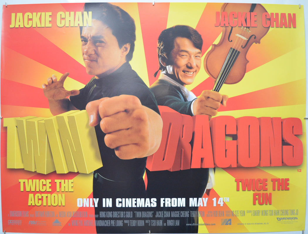 Twin Dragons  - Original Quad Poster - Film Poster - Movie Poster