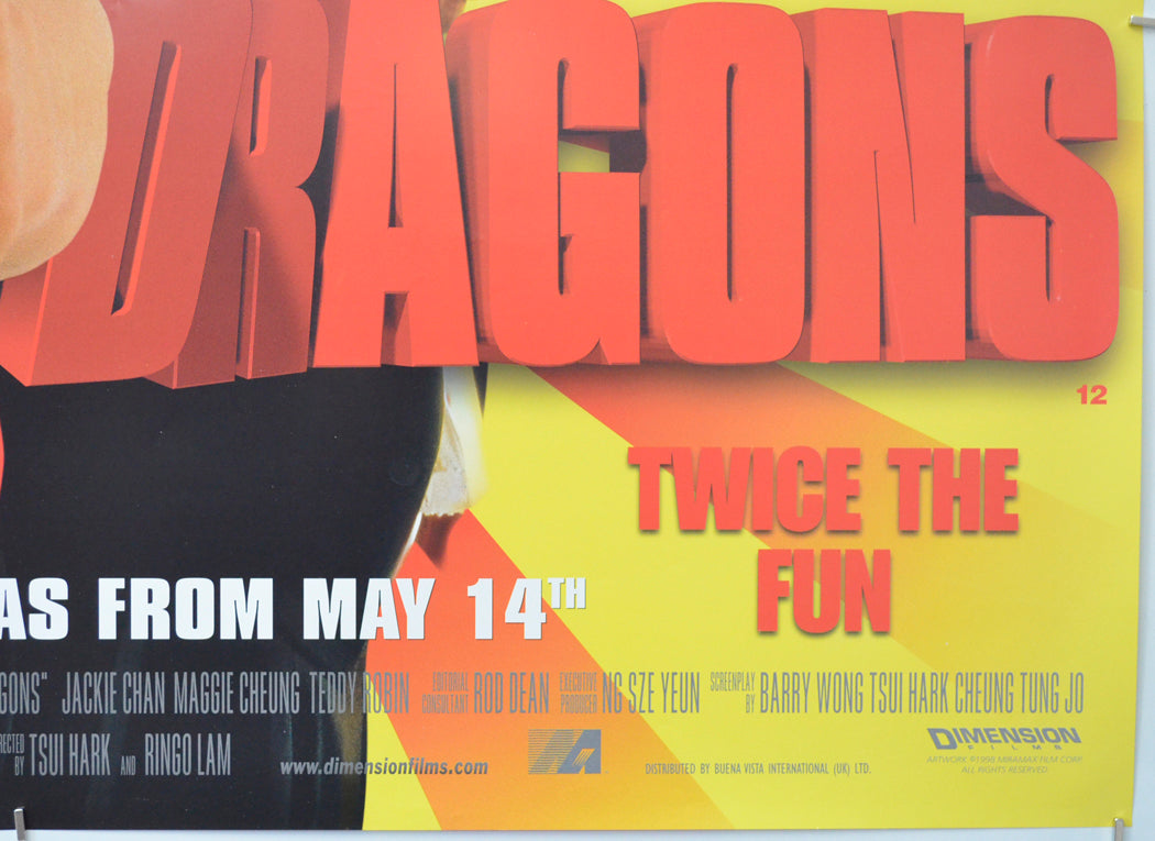 TWIN DRAGONS (Bottom Right) Cinema Quad Movie Poster 