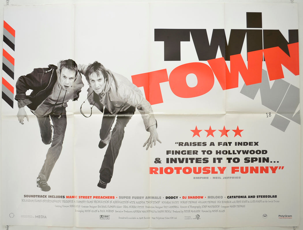 Twin Town   Original Quad Poster - Film Poster - Movie Poster 