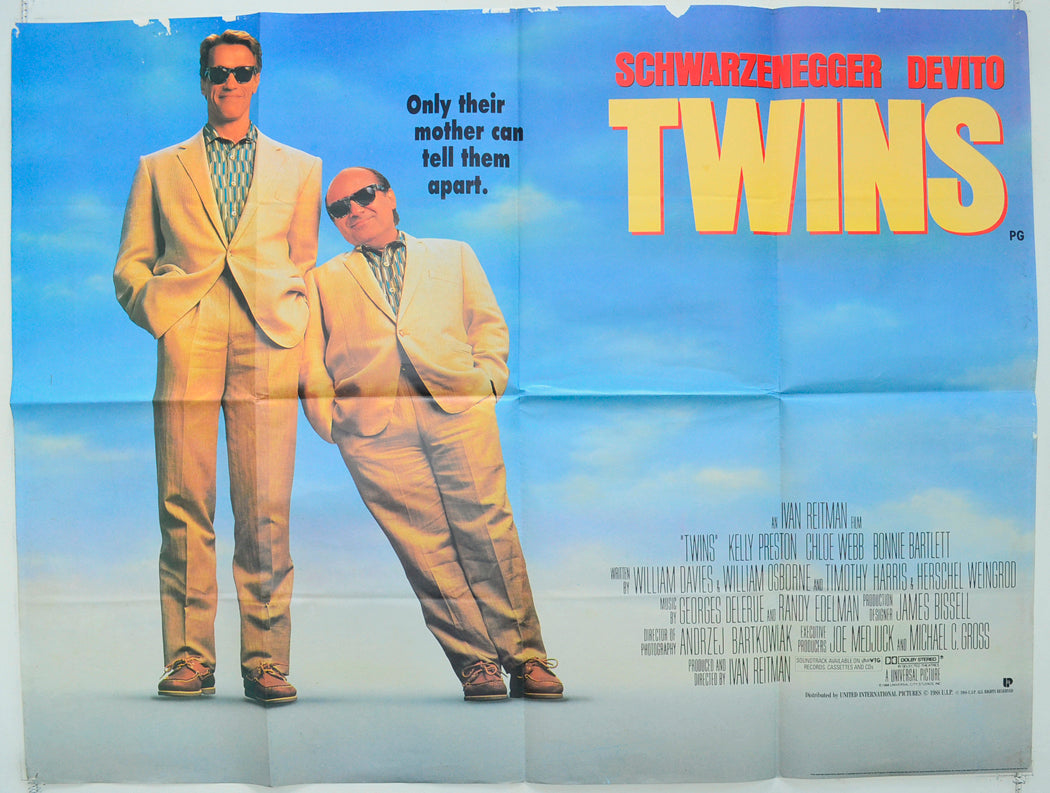 Twins Original Quad Poster - Film Poster - Movie Poster  