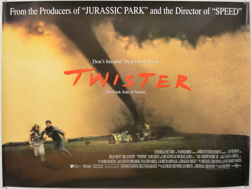 Twister  Original Quad Poster - Film Poster - Movie Poster