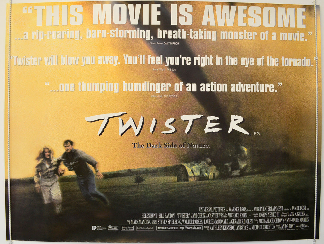 Twister  Original British Quad Poster - Film Poster - Movie Poster 