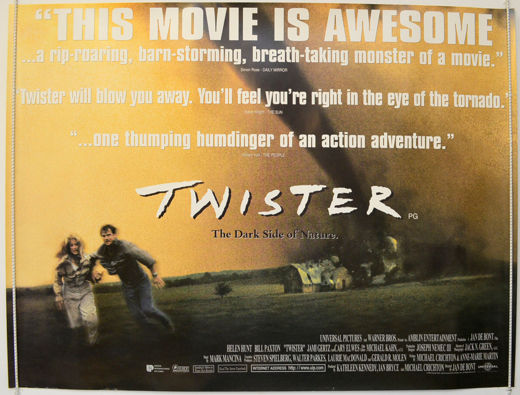 Twister  Original British Quad Poster - Film Poster - Movie Poster 