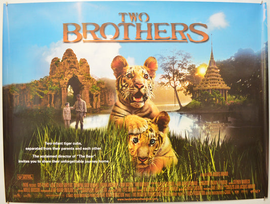 Two Brothers Original Quad Poster - Film Poster - Movie Poster  