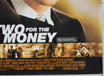 TWO FOR THE MONEY (Bottom Right) Cinema Quad Movie Poster 