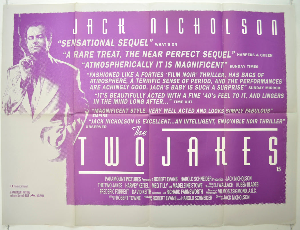 The Two Jakes   Original Quad Poster - Film Poster - Movie Poster 