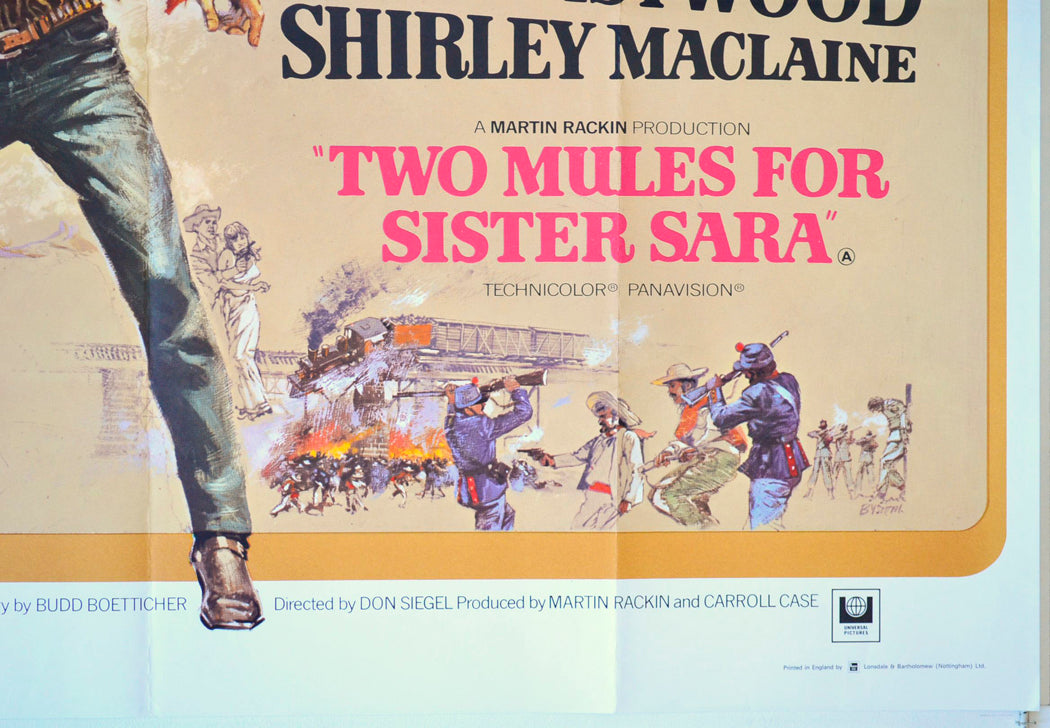 TWO MULES FOR SISTER SARA (Bottom Right) Cinema Quad Movie Poster 