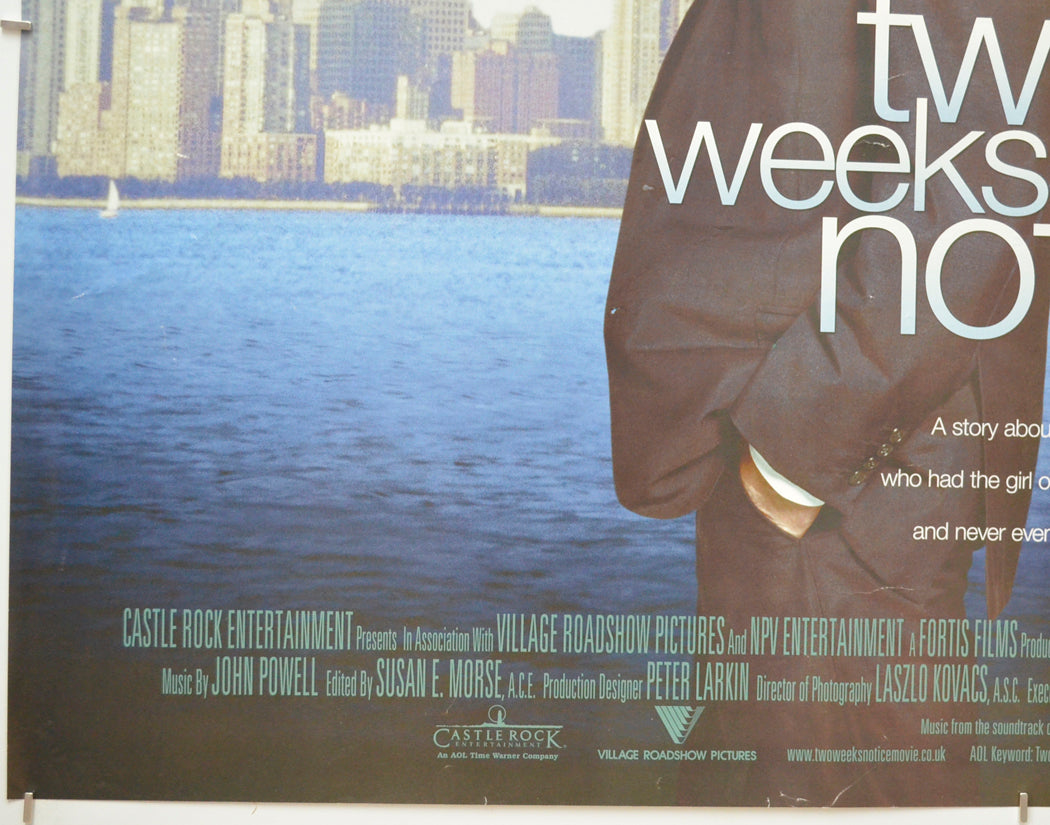 TWO WEEKS NOTICE (Bottom Left) Cinema Quad Movie Poster 