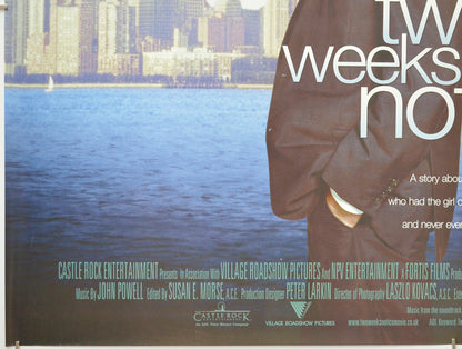 TWO WEEKS NOTICE (Bottom Left) Cinema Quad Movie Poster 