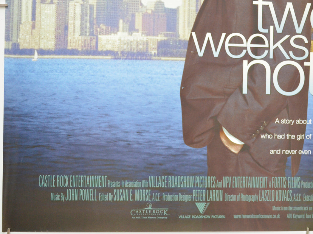 TWO WEEKS NOTICE (Bottom Left) Cinema Quad Movie Poster 