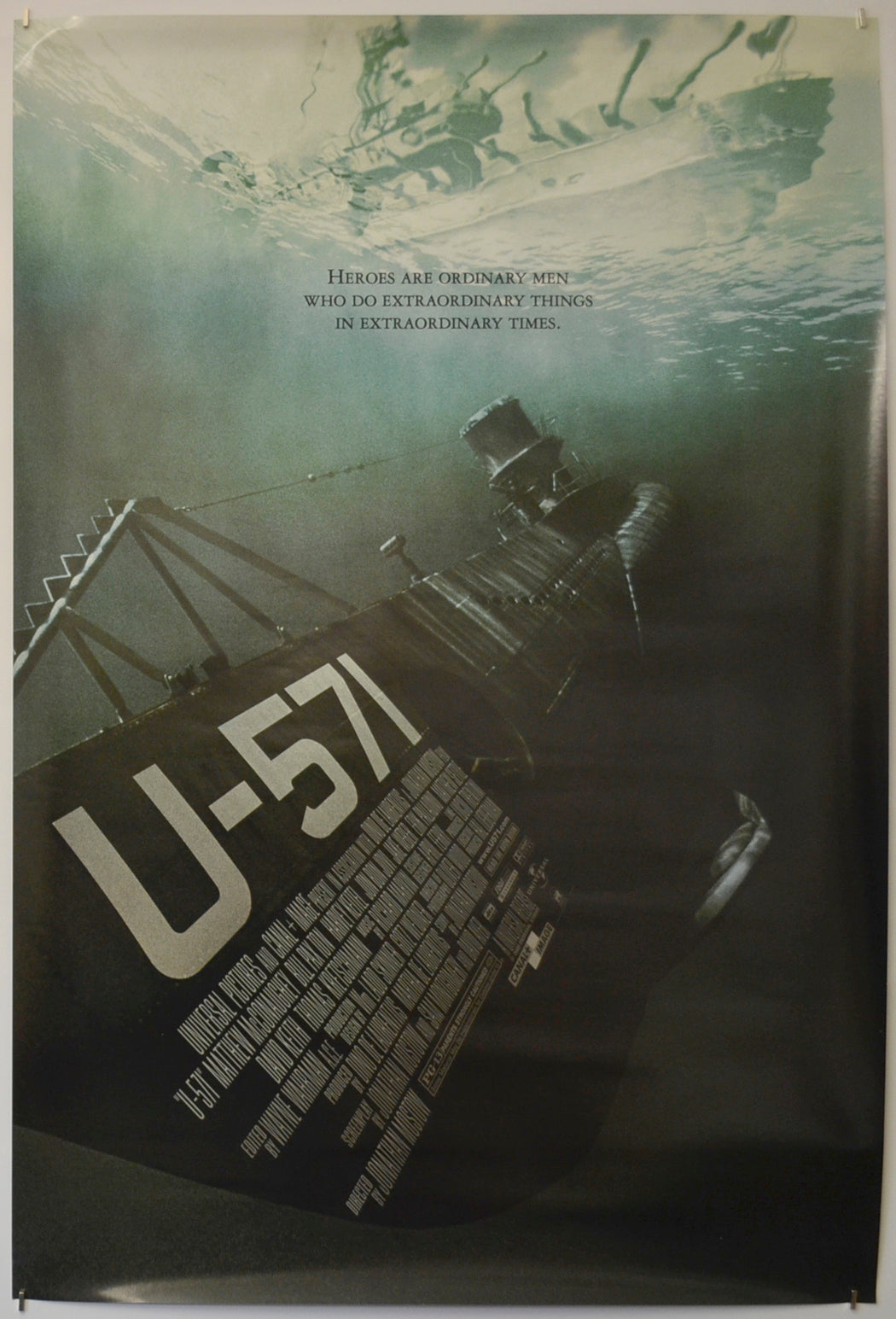 U-571  Original One Sheet Poster - Film Poster - Movie Poster