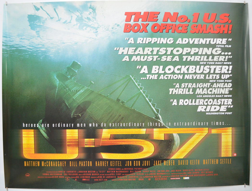 U-571 Original Quad Poster - Film Poster - Movie Poster