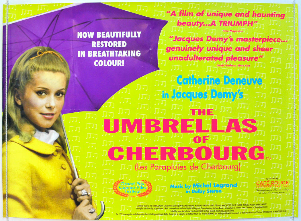 The Umbrellas Of Cherbourg  (Les Parapluies De Cherbourg)   Original British Quad Poster - Film Poster - Movie Poster 