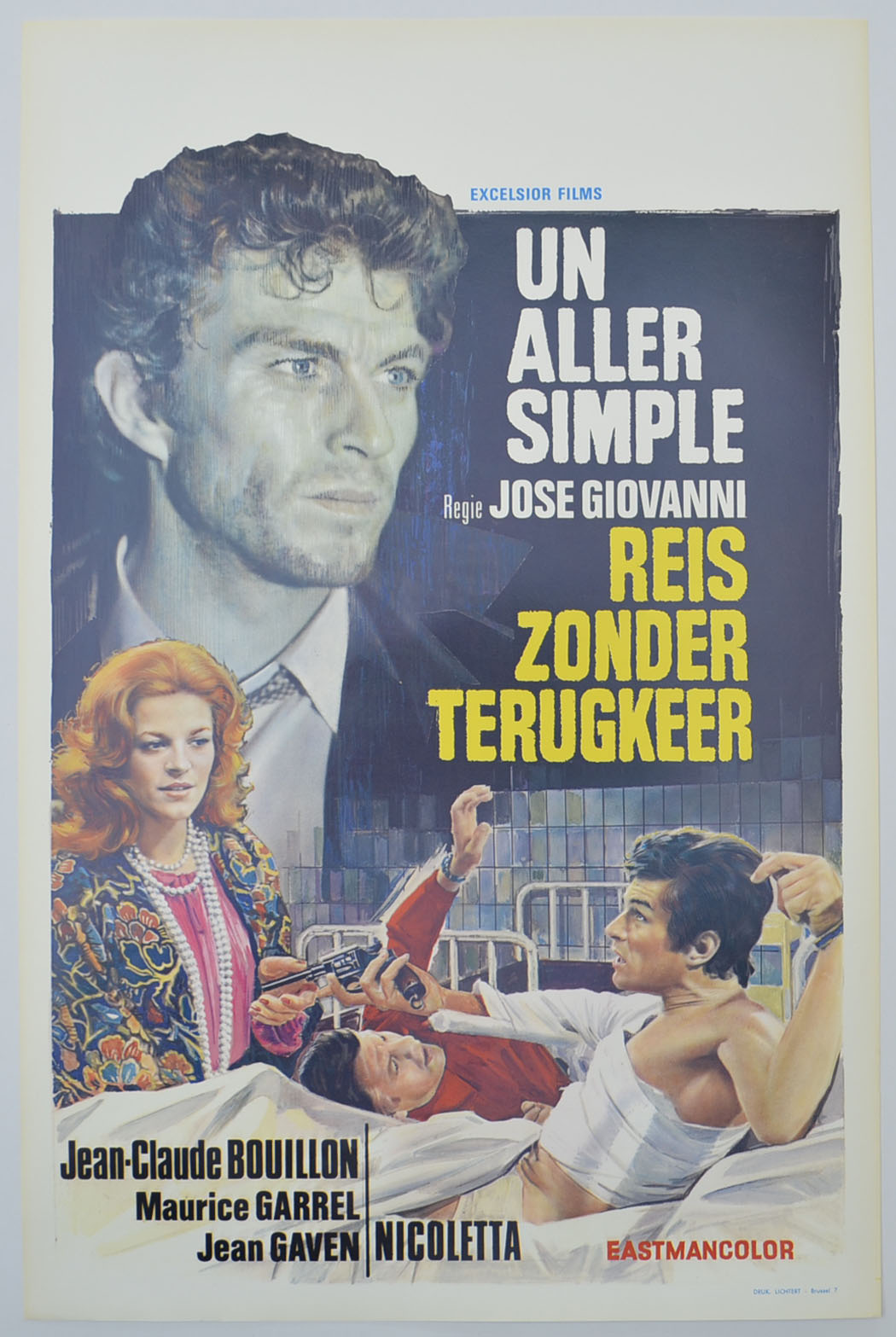 Un Aller Simple (a.k.a. One Way Ticket) Original Belgian Poster - Film Poster - Movie Poster