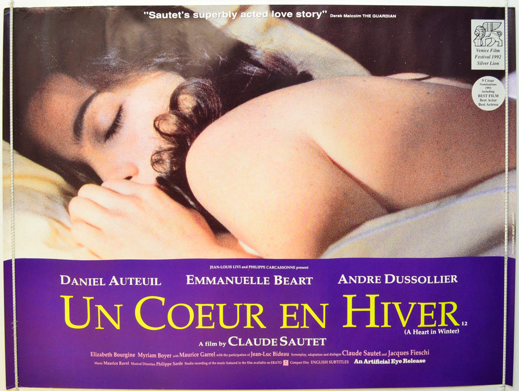 Un Coeur En Hiver   (a.k.a. A Heart in Winter) Original British Quad Poster - Film Poster - Movie Poster