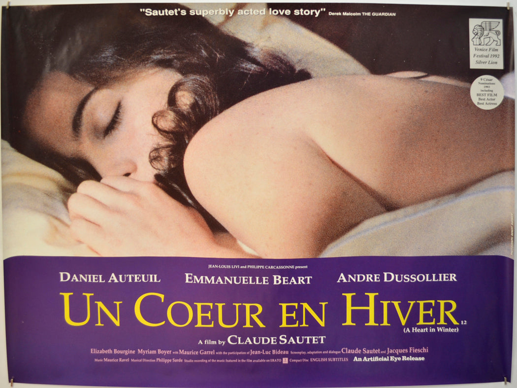 Un Coeur En Hiver  (a.k.a. A Heart in Winter)   Original Quad Poster - Film Poster - Movie Poster