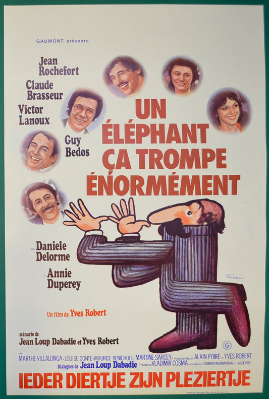 Un Elephant Ca Trompe Enormement   Original Belgian Poster - Film Poster - Movie Poster  