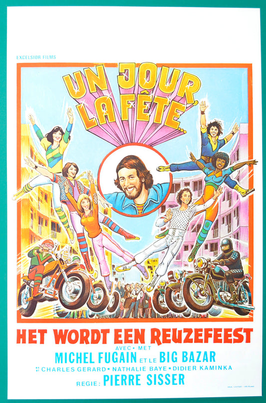 Un jour, la fête  Original Belgian Poster - Film Poster - Movie Poster