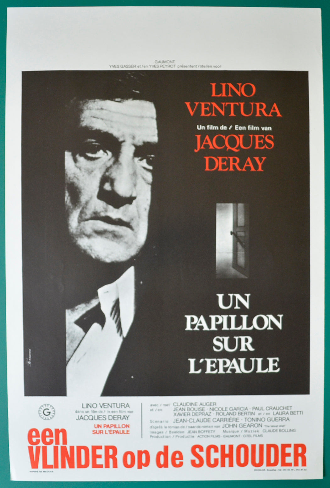 Un papillon sur l'épaule Original Belgian Poster - Film Poster - Movie Poster