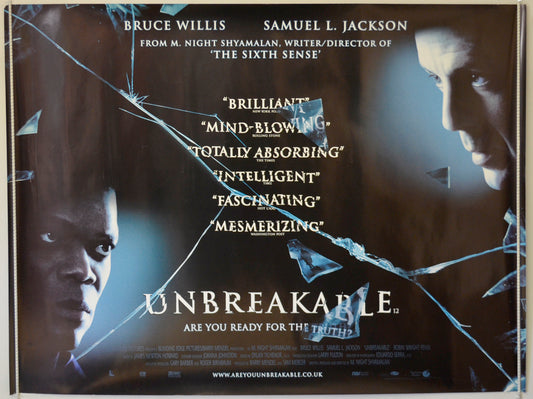 Unbreakable  Original Quad Poster - Film Poster - Movie Poster