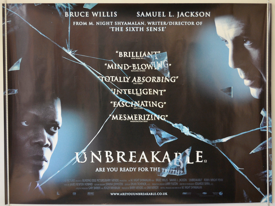 Unbreakable  Original Quad Poster - Film Poster - Movie Poster