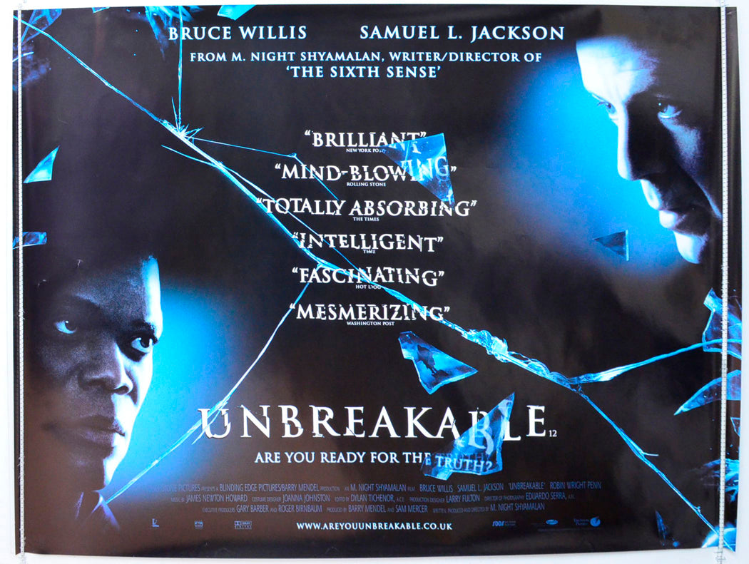 Unbreakable Original British Quad Poster - Film Poster - Movie Poster 