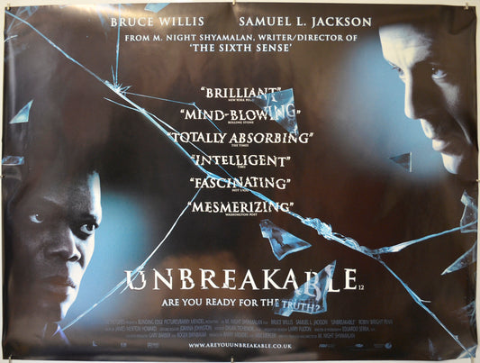 Unbreakable Original Quad Poster - Film Poster - Movie Poster