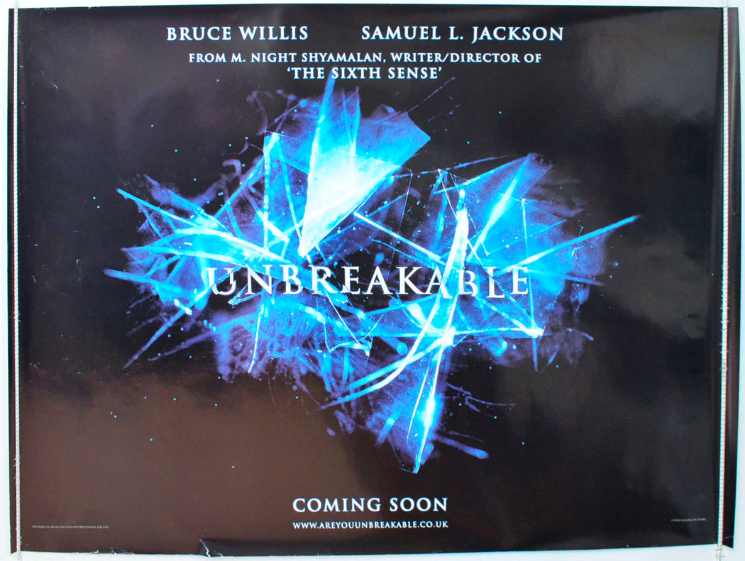 Unbreakable  (Teaser / Advance Version)   Original British Quad Poster - Film Poster - Movie Poster 