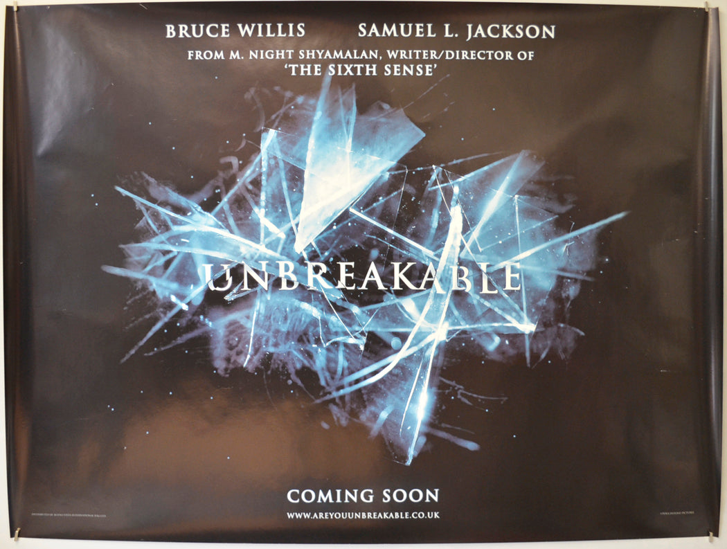 Unbreakable (Teaser / Advance Version) Original Quad Poster - Film Poster - Movie Poster