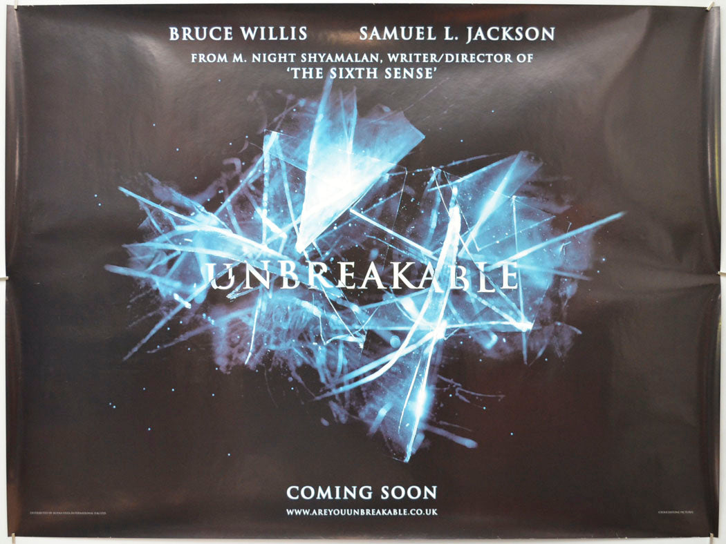 Unbreakable (Teaser / Advance Version ) Original Quad Poster - Film Poster - Movie Poster