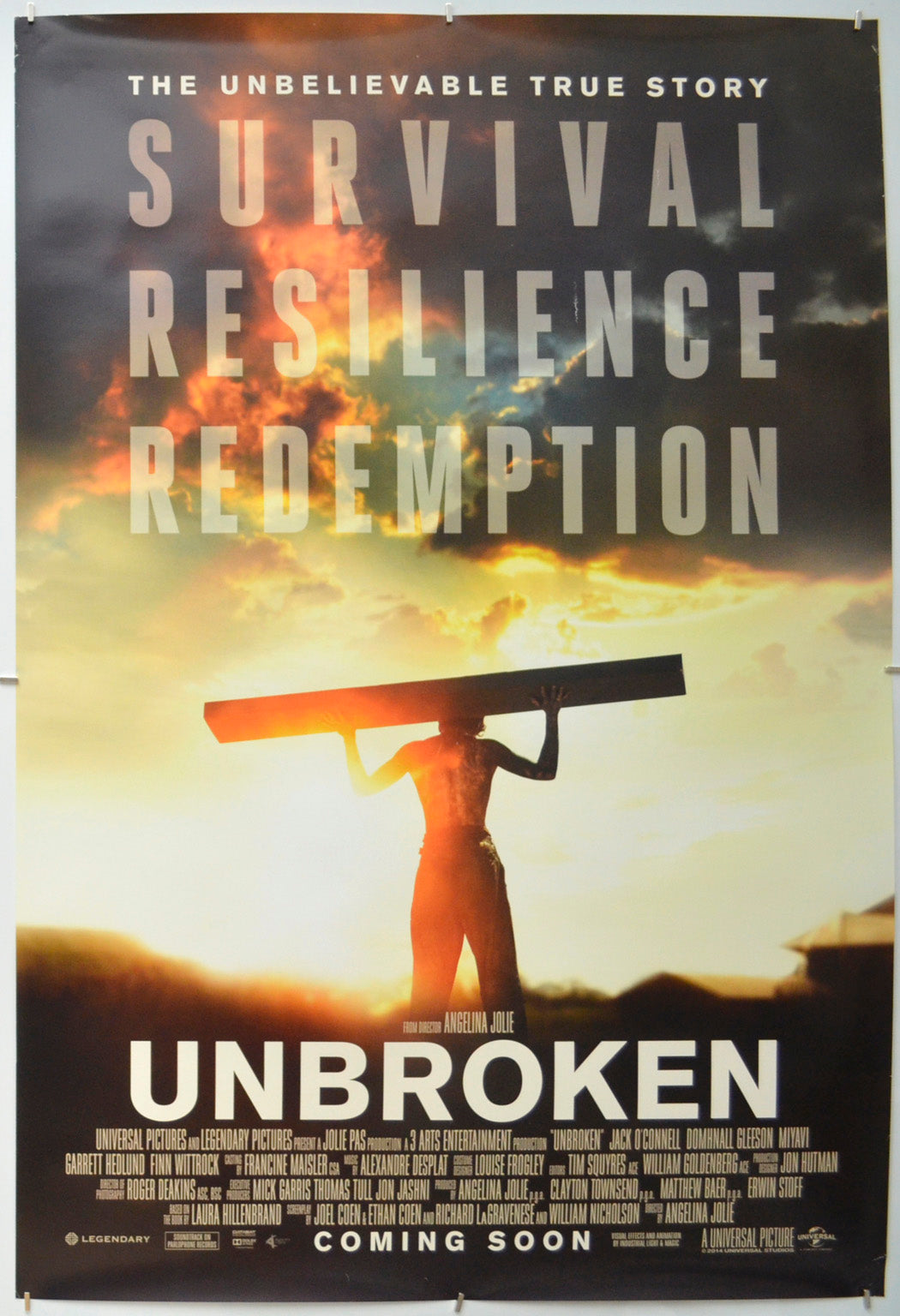 Unbroken - Original One Sheet Poster - Film Poster - Movie Poster 